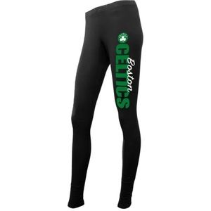 Boston Celtics Screen Print Black Leggings